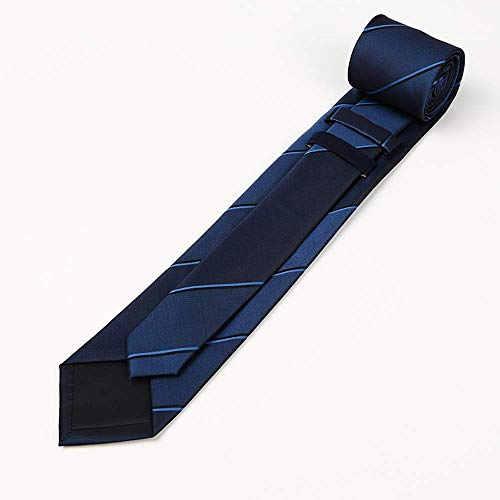 Manoble Men's Blue Black Gradient Striped Necktie 2.75 Inches Ties For Men + Gift Box #TOP3