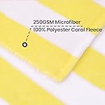 Touchat 4 Pack Cabana Stripe 250GSM Polyester Lightweight Quick-Dry Beach Towel & Blanket Combo- 30'' x 60'' Compact Travel Towel for Pool, Camping, Gym, Yoga | Ultra-Portable, Multi-Functional，Yellow - Image 5
