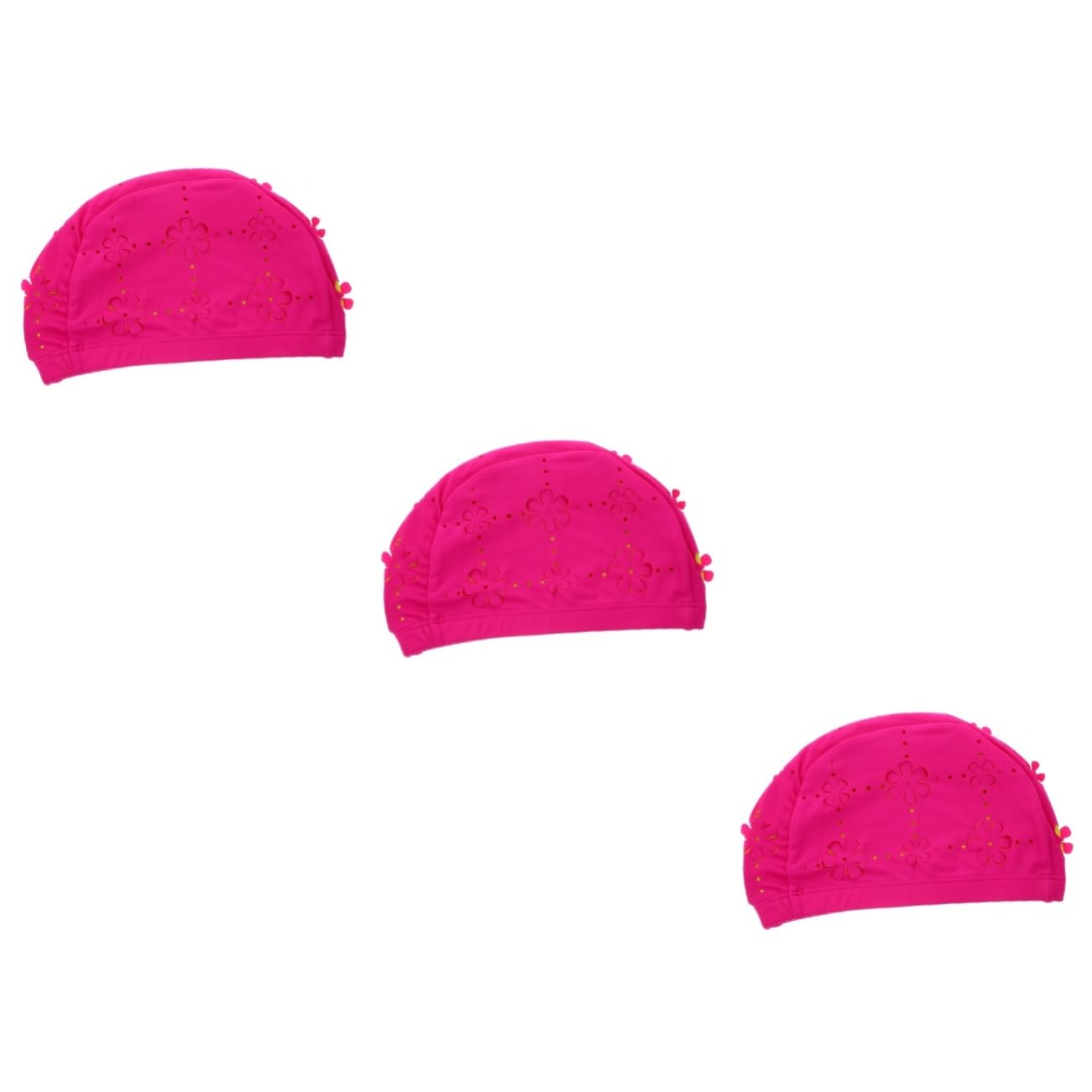 INOOMP 3piezas Gorro De Natación Creativo para Mujeres Protección De Oídos Material Ligero y Flexible para Adultos Piscina y Playa Diseño Floral