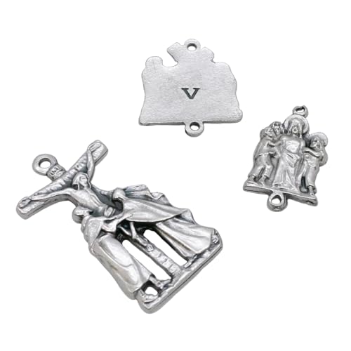 VILLAGE GIFT IMPORTERS Set of 15 Stations of the Cross Pendants | Includes Stations 1-14 and a Crucifix2