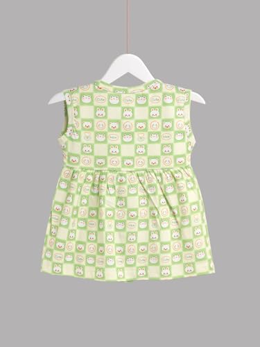 Image of HELLCAT 100% Cotton Baby Frock Dress for Girls - Pack of 5, Soft & Trendy, Sleeveless