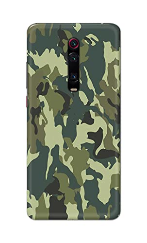 Image of Printed Hard Back Cover Case for Mi Redmi K20 | Redmi K20 Pro Back Cover (Green Army Camouflage) -1803