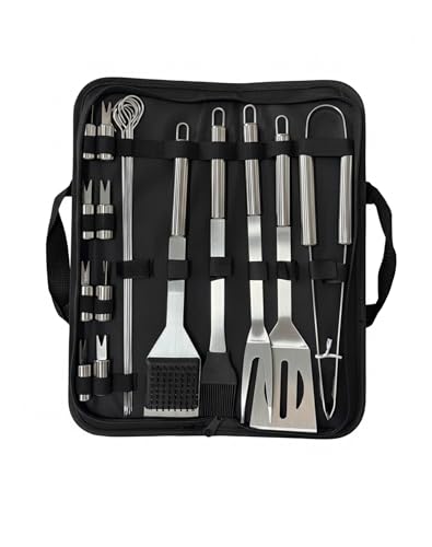Set de 20 herramientas para parrilla acero inoxidable miniatura 7