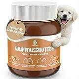 Wuffnussbutter Erdnussbutter für Hunde & Welpen - 100% natürlich mit viel Protein - Hundefutter-Topper für Leckmatten, Spielzeug, Training, Leckerli, Schleckpaste, Belohnung 330g Golden Pets