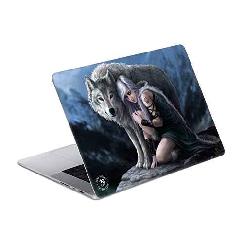 Eviter rayures MacBook Pro 14 A2442 avec autocollant vinyle protecteur loups Anne Stokes