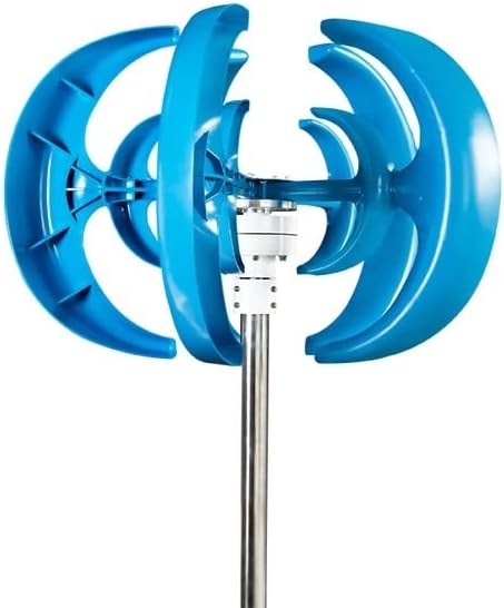No Noise Vertical Axis Wind Turbine Generator 1500W Wind Turbine Lantern Wind Turbine Vertical 12V 24V Motor Quick Start Home Farm Hybrid Street Light with MPPT Controller for Home Street Lighting (C