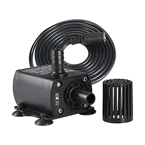 Blessvt 400L H 4M DC 12V Water Pump Mini Fountain Garden Pond Watering Kit DC Power Solar Battery Brushless DC Mini Submersible Pump Cover