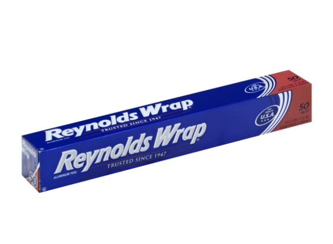 Reynolds Reynolds Wrap - Papel de aluminio estándar, rollo de 50 pies cuadrados