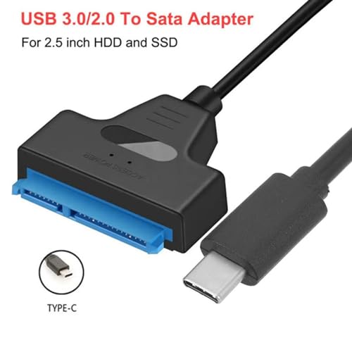 Adaptador cable SATA a USB 3.1 Tipo C para disco duro 2.5" miniatura 4