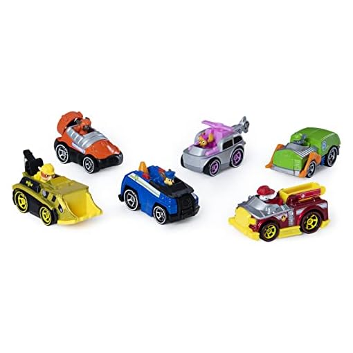 Paw Patrol Kids Metal Die-Cast Vehicles, Pack Of 6, Multicolour - Image 6