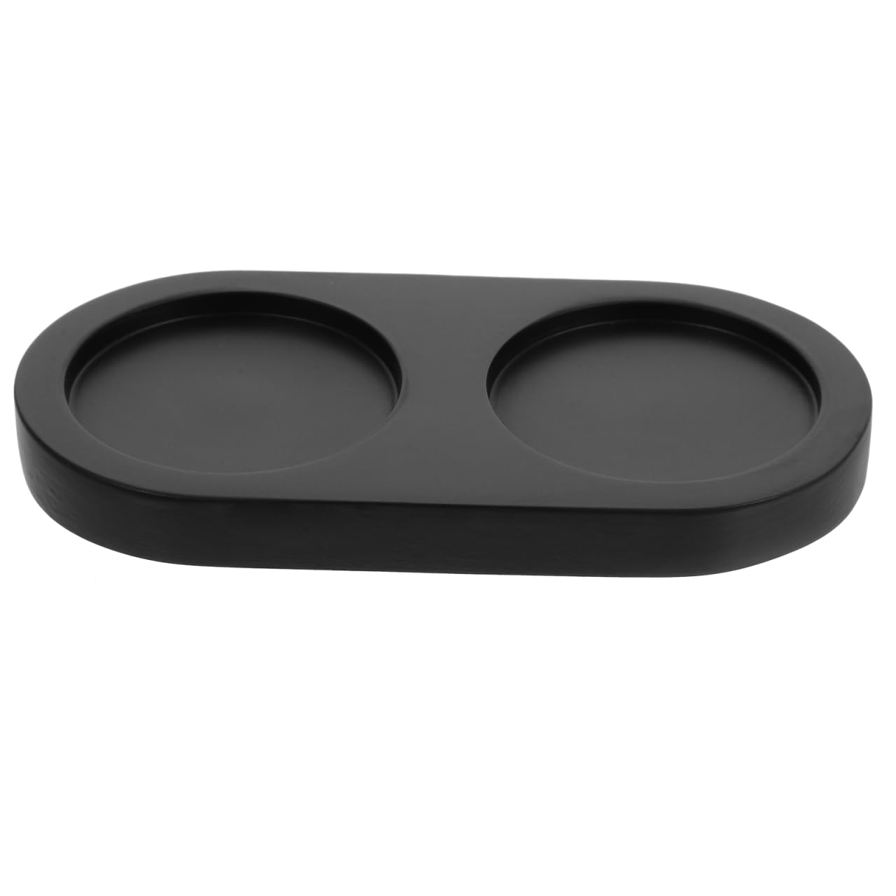 Luxshiny Wooden Pepper Grinder Base Tray 5.71X2.76X0.51In Non-Slip Kitchen Pepper Mill Holder Condiment Tray for and Salt Storage