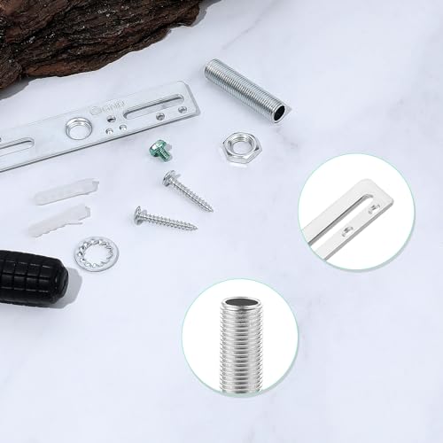 Image of 4 Inch Light Fixture Mounting Bracket, 3 Set Small Chandelier Hold Plate Light Mounting Bracket Kit Universal Lamp Fixture Hardware for Chandelier Wall-Light