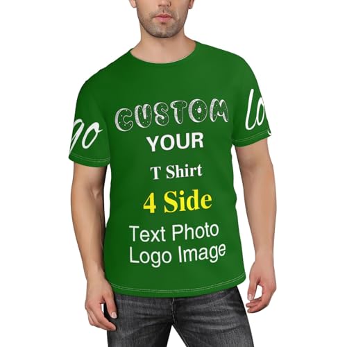 Personalized T Shirts for Men Custom T Shirts Design Your Own 4 Side Custom Shirt Add Your Text Photo Custom T Shirts2