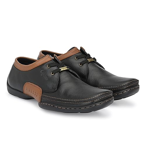 Image of egoss Formal Lace-Up Shoes for Men | Genuine Leather | Stylish & Comfortable | Perfect for Office, Party G-354