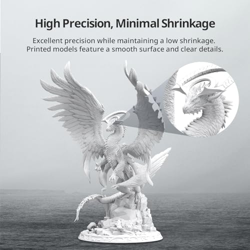 Image of ANYCUBIC Tough Resin 2.0, 3D Printer Resin with Upgraded High Toughness and High Precision, 365-405nm Fast Curing 3D Resin for 4K 8K LCD /DLP /SLA 3D Printing (White, 1kg)