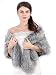 Chicer Bride Wedding Faux Fur Shawls and Wraps Bridal Fur Scarf Stoles for Women and Girls (Grey)