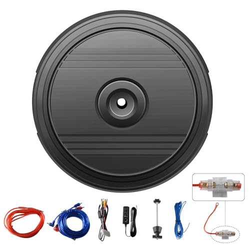 EagleNav 12 Car Subwoofer Deep Bass Anti-Theft Spare Tire Design Plug & Play OEM-Style Spare Tire Mount No Space Wasted High Output for Cars & Trucks