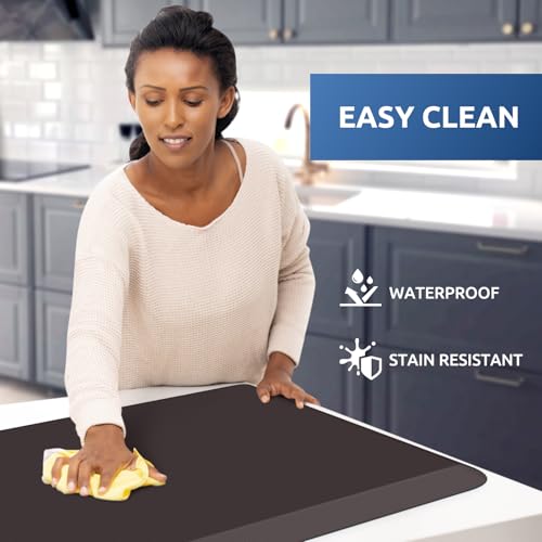 Image of 0.8 inch Thick Kitchen Mat Cushioned Anti Fatigue Rug Comfort Floor Mats | Water-Resistant, Non-Slip, Easy to Clean Comfort Floor Mat for Kitchen, Sink & Office, Multiple Colors & Sizes, 39 inch x 20 inch