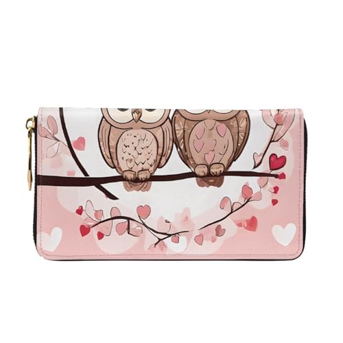 Cute Owls Long Leather Wallet,Large Capacity Soft Pu Leather Purse For Women With Multiple Card Slots Phone Pocket And Zipper Coin Purse Stylish Phone Card Holder Clutch2
