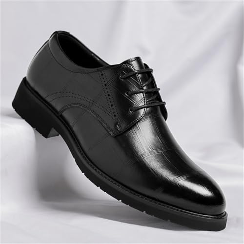 Men's Genuine Leather Oxford Dress Shoes Business Casual British Style Wedding Formal Comfortable Slip2