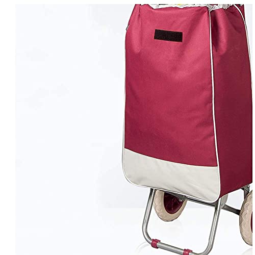 YYAI-HHJU Leichter Roll-Einkaufswagen, Große Roll-Einkaufstrolley-Tasche Mit 2 Rädern Und Reißverschlusstasche, Neuer… – Bild 4