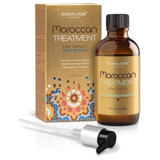 Simon & Tom - Serum Capilar de aceite de Argán Orgánico puro - Moroccan Treatment - Nutre, hidrata, suaviza y aporta un brillo sublime, 100ml