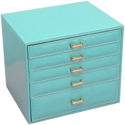Elegant Multi-Layer Green Jewelry Storage Box - Stylish Wooden Organizer for Rings, Necklaces, and Earrings - European Style Design for Women image 4
