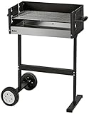 extra stabiler Windschutz Enders® Holzkohle-Grill Ventura, Grillwagen, Holzkohlegrill, mit Edelstahl-Kohlewanne, Grill fahrbar mit Ablalagen, stabil mit Windschutz, große Grillfläche, L
