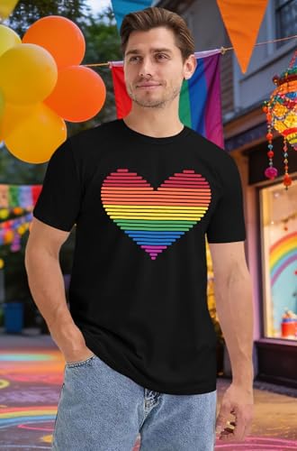 Image of Ithalt Pride Tank Top for Women LGBT Rainbow Flag Shirt Love Heart Graphic Tee Lesbian Gay Pride Sleeveless Vest