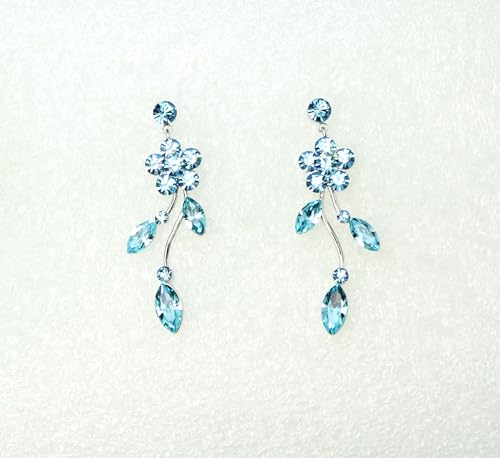 Image of Faship Gorgeous Rhinestone Crystal Floral Necklace Earrings Set