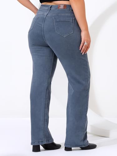 Image of Nifty Women's High Rise Denim Stretchable Straight Fit Plus Size Jeans