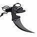 WeTop Karambit Knife - Tactical Combat Neck Knife, CS-GO Stainless Steel with Sheath and Cord, Outdoor Survival, Camping (Pure Black)