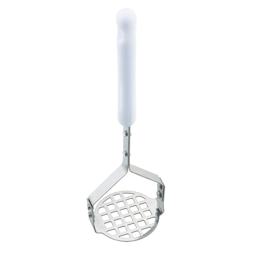 CVZJ Stainless Steel Potato Masher ricer with Broad and Ergonomic – Fine-grid Mashing Stainless Steel + Plastic