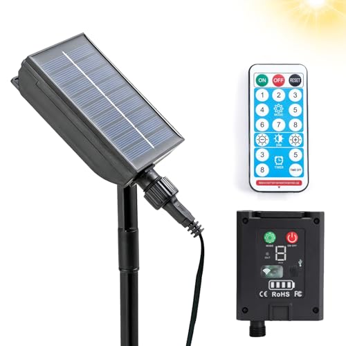 Kit Scatola di Controllo per Pannelli Solari,Pannello Solare da 1200 mAh,Scatola di Controllo per Luci a Stringa Solare,8 Modalità di Illuminazione Controller,per Catena Luminosa a LED da 24 V