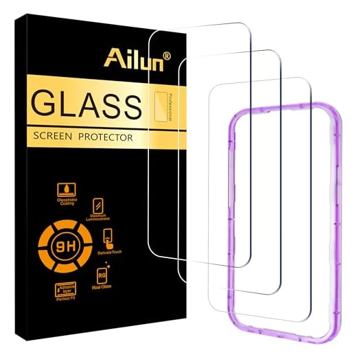 Ailun 3 Pack Screen Protector for iPhone 17 Pro Max [6.9 inch] with Installation Frame, Tempered Glass, Sensor Protection, Dynamic Island Compatible, Case Friendly