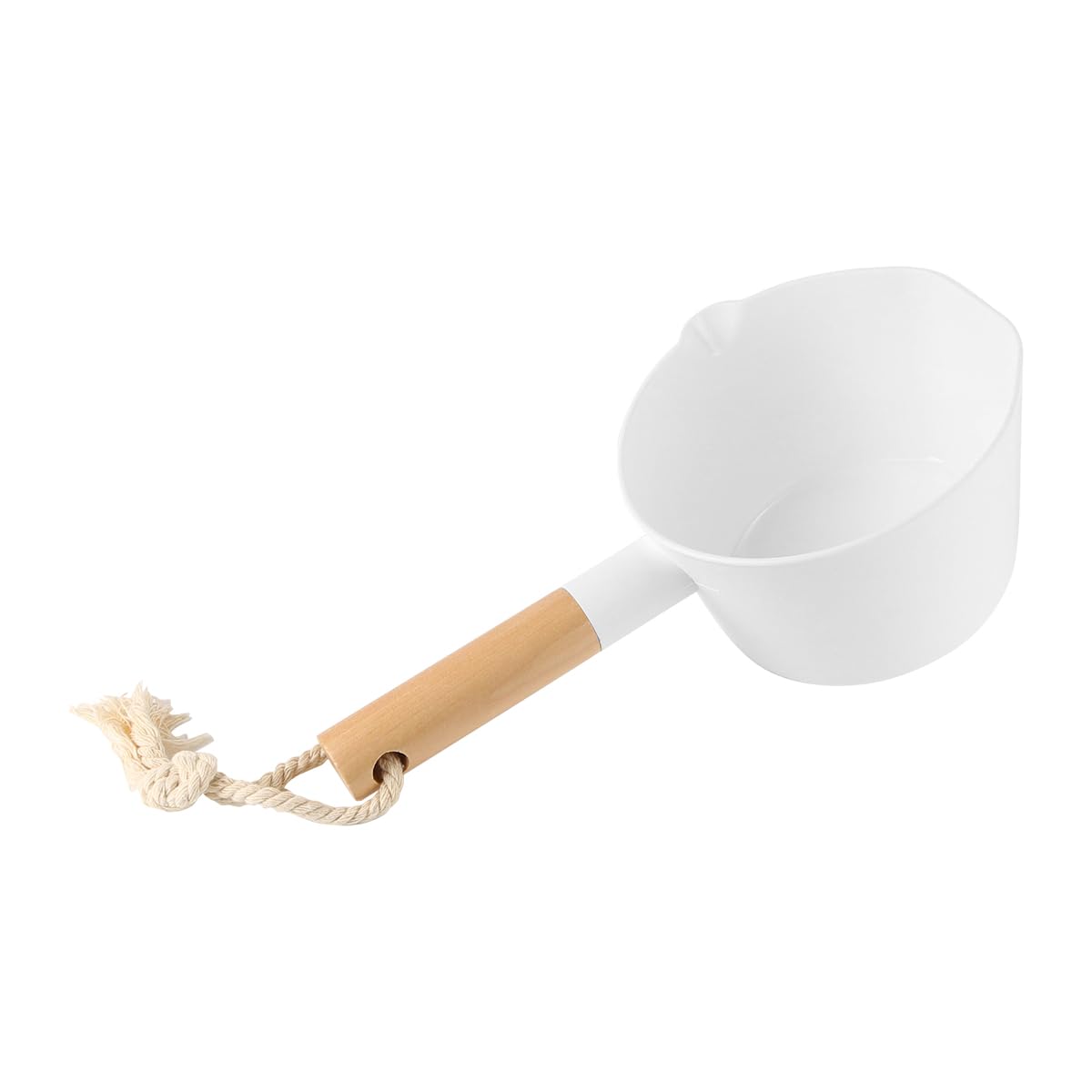 Cuillère à eau blanche à long manche pour cuisine et salle de bain