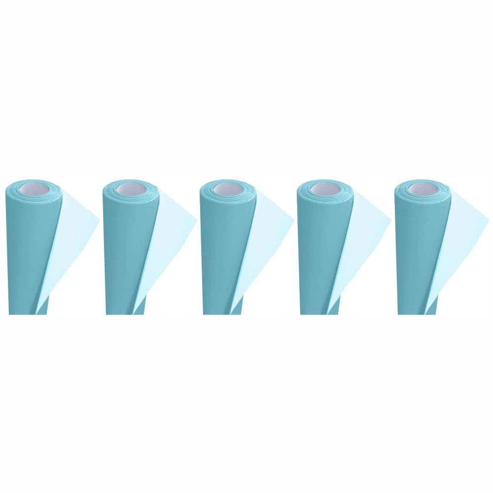 3 Ace Crafts (Pack of 5) Poster Paper Roll (Sky Blue) Approx 76cm x 10m for Gift Wrapping, Craft, Packing, Parcel, Party Decoration, Table Runner, School Notice Boards, Display and Card Making
