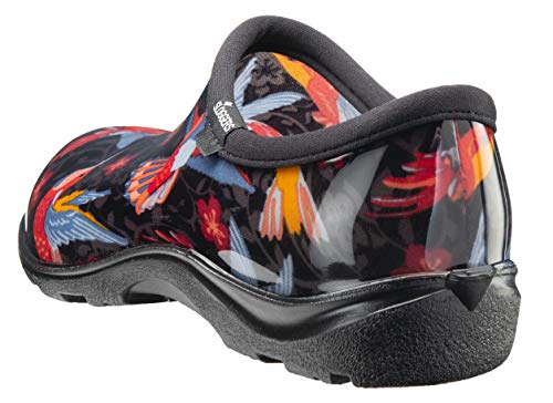 Sloggers Women's Waterproof Rain Garden Shoe Comfort Insole, Hummingbirds Red, Size 10, Style 5117Humrd10 #TOP2