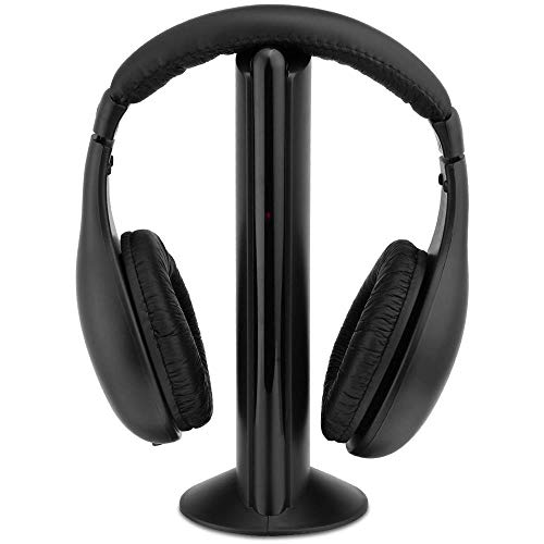 TEMPO DI SALDI MH2001 - Cuffie Stero Wireless Senza Fili Cuffia Stereo Per Pc Game Player DVD TV MP3, Nero