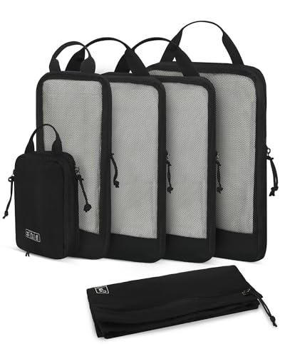 Image of 6 Set Compression Packing Cubes for Suitcases,Luggage,Travel Bag Organizer
