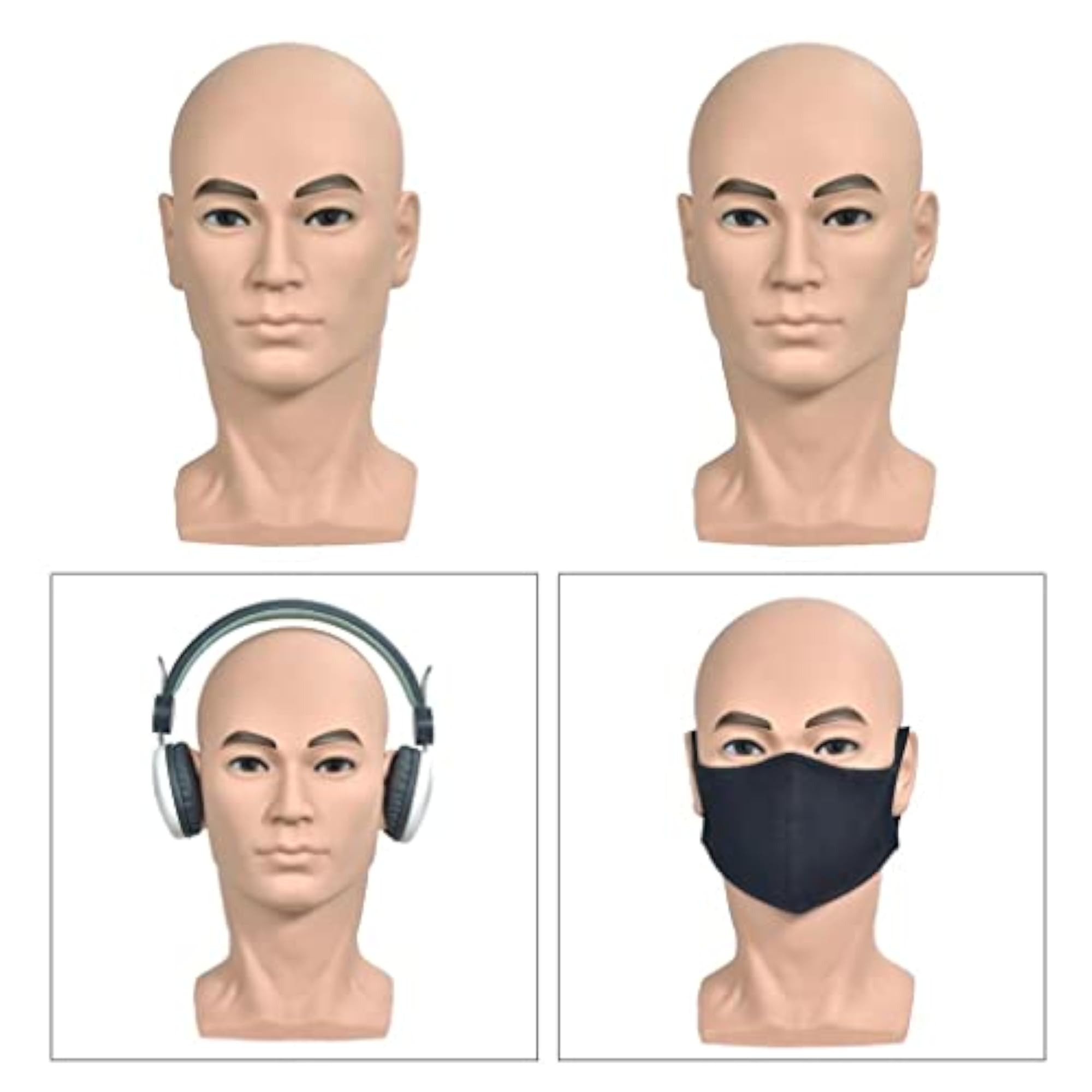 Male Wig Toupee Mannequin Holder Hat Cap Display