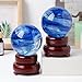 NIBHZ Smelting Crystal Ball Ornaments, All Wishes Will be Fulfilled, Good Luck Will Come, Blue Crystal Ornaments, Blue Smelting Ball,Blue-50mm