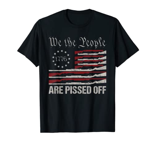 We the People Are Missed Off - Armas de bandera de Estados Unidos vintage Camiseta