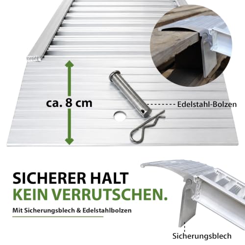 Foto von TRUTZHOLM 2X Schwerlastrampe Traglast 2000 kg je Paar Länge 200 cm Alu