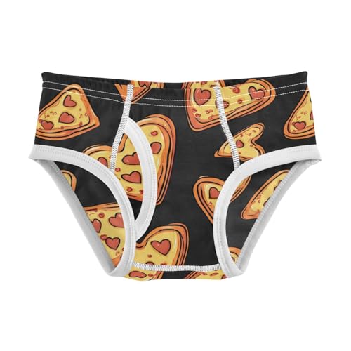 Wusikd Pizza Slices Boys' Underwear Cotton Heart Boys Briefs Soft Toddler Underwear 2T