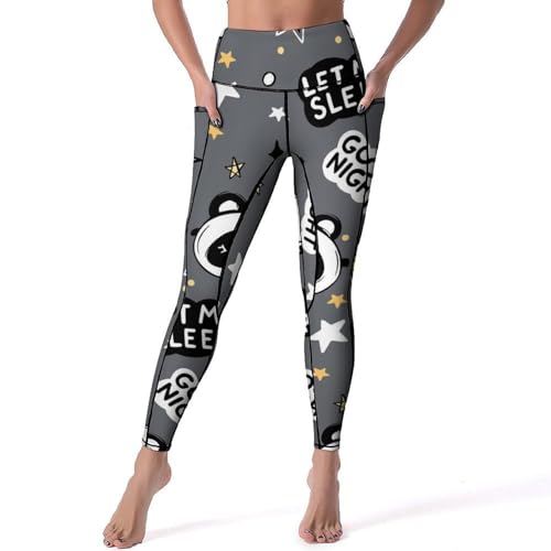 Legging yoga panda taille haute idéal pour vos séances de gym et jogging