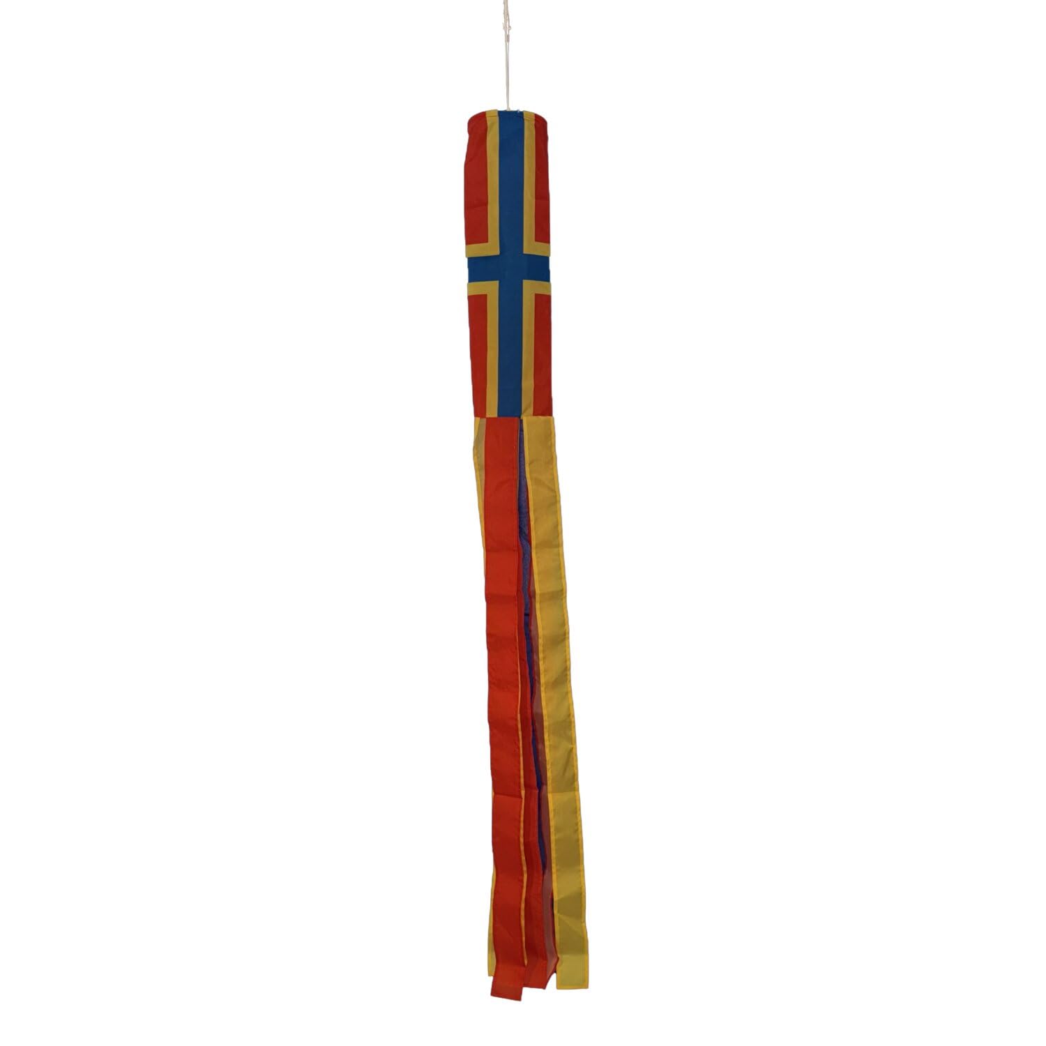 Flagtex Orkney Windsock 150cm x 30cm Premium Polyester Garden Wind Sock | Orkney Islands Scotland Flag Outdoor Pole Display for Home Garden Camping Events