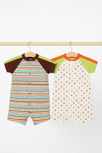Image of TuddyBuddy 100% Cotton Romper /Jumpsuit /Bodysuit Set for Baby (Pack of 2 Playsuits)