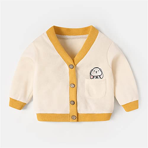 Baby Boys Girls Fleece Cardigan V-Neck Loose Long Sleeve Coat Fall Winter Cute Casual Single Breasted Jacket2