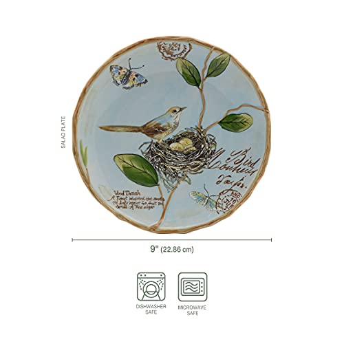 Fitz-and-Floyd-Toulouse-Accent-Salad-Plates-Set-of-4-9-Inch-Blue Fitz and Floyd Toulouse Accent Salad Plates Set of 4 9 Inch Blue